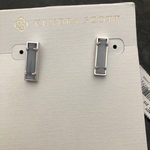 Kendra Scott Silver Quartz Lady Earrings NWT